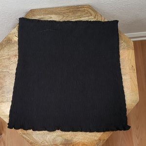 Black Ruched Tube Top